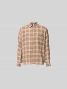 WON HUNDRED Freizeithemd aus Viskose-Mix in Mittelbraun, Größe L