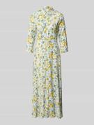 YAS Hemdblusenkleid aus Viskose mit Knopfleiste Modell 'SAVANNA' in He...