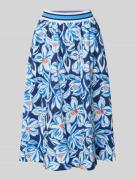 WHITE LABEL Midirock mit Raffungen in Blau, Größe 36
