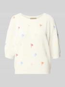 Smith and Soul Pullover mit Raglanärmeln und Motiv-Stitching in Offwhi...