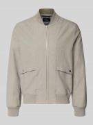 PAUL SMITH Bomberjacke mit Pattentaschen und Reißverschluss in Mittelg...