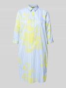 Milano Italy Knielanges Hemdblusenkleid mit kurzer Knopfleiste in Hell...