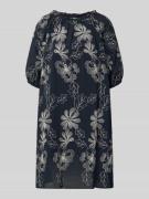 Milano Italy Knielanges Kleid mit Rundhalsausschnitt und Raffungen in ...