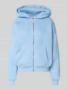 REVIEW Relaxed Fit Sweatjacke mit Kapuze in Hellblau, Größe L