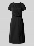 Rinascimento Knielanges Cocktailkleid mit Knotendetail und Reißverschl...