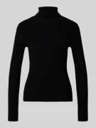 Marc Cain Rollkragenpullover aus Schurwoll-Mix in Black, Größe 34
