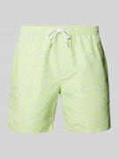 Mango Badehose mit Allover-Muster in Hellgelb, Größe S