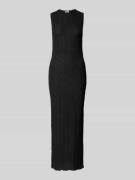 Vila Maxikleid mit Rundhalsausschnitt Modell 'FALL' in Black, Größe L