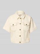 MOS MOSH Jeansjacke mit 1/2-Arm Modell 'Lette' in Ecru, Größe XS