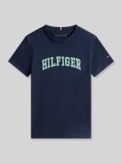 Tommy Hilfiger Teens Regular Fit T-Shirt aus reiner Baumwolle in Marin...