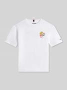 Tommy Hilfiger Kids Regular Fit T-Shirt aus reiner Baumwolle in Weiss,...