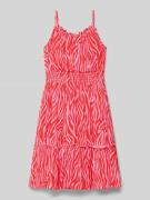 DANAMADE Kleid aus Viskose im Allover-Look in Rot, Größe 140