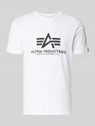 Alpha Industries T-Shirt mit Logo und Rundhalsausschnitt in BLACK, Grö...