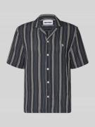 REVIEW Relaxed Fit Freizeithemd mit Logo-Stitching in Marine, Größe L