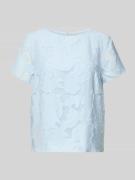 More & More Blusenshirt aus Viskose-Mix mit Strukturmuster in Hellblau...