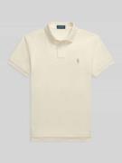 Polo Ralph Lauren Slim Fit Poloshirt aus reiner Baumwolle in Offwhite,...