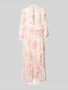 Stella Nova Maxikleid mit Volants in Hellrosa, Größe 36