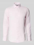 Christian Berg Men Regular Fit Leinenhemd mit Button-Down-Kragen in He...