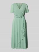 Christian Berg Cocktail Knielanges Cocktailkleid mit Bindegürtel in Ap...