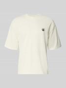 REVIEW T-Shirt mit Stitching und Rundhalsausschnitt in Offwhite, Größe...