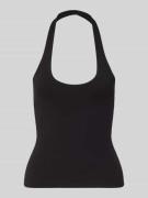 REVIEW Figurbetontes Neckholder-Top mit Rundhalsausschnitt in Black, G...
