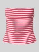 REVIEW Schmal geschnittenes Bandeau-Top in Rot, Größe L