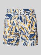 Tommy Hilfiger Regular Fit Badehose mit Logo-Stitching in Dunkelblau, ...