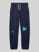 Blue Seven Regular Fit Sweatpants mit Motiv-Print in Marine, Größe 104