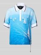 Marc Cain Regular Fit Bluse aus reinem Lyocell mit Polokragen in Sky, ...