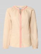 Emily Van den Bergh Regular Fit Bluse mit Raffungen in Sand, Größe 36