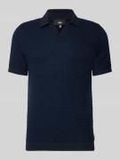 CINQUE Regular Fit Strick-Poloshirt Modell 'TONO' in Marine, Größe L