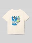 s.Oliver RED LABEL Regular Fit T-Shirt aus reiner Baumwolle in Ecru, G...