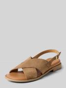 Tamaris Sandalen aus echtem Leder in Camel, Größe 36
