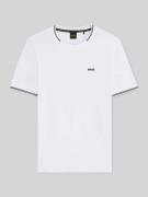 BOSS Green Regular Fit T-Shirt aus Baumwoll-Mix Modell 'TAUL' in Weiss...