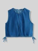 Tommy Jeans Relaxed Fit Denim Blusentop aus reinem Baumwolle in Jeansb...