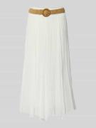 Apricot Regular Fit Midirock aus Viskose-Mix mit Gürtel in Offwhite, G...