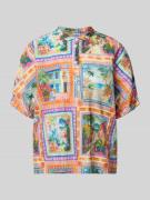 Emily Van den Bergh Relaxed Fit Bluse mit Rundhalsausschnitt in Hellgr...