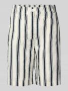 Christian Berg Woman Bermudas aus Leinen im Allover-Look in Offwhite, ...