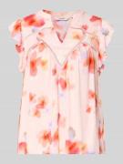 mbyM Blusentop aus Viskose mit V-Ausschnitt Modell 'Mirava' in Hellros...