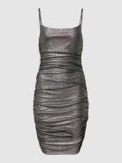Paradi Cocktailkleid mit Raffung in Silber, Größe 44