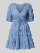 Pepe Jeans Minikleid mit V-Ausschnitt in Blau, Größe M