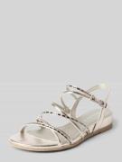 Tamaris Sandalen mit Strasssteinbesatz in Silber, Größe 36