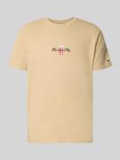 Tommy Jeans Regular Fit T-Shirt aus reiner Baumwolle in Beige, Größe L