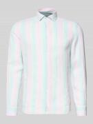 SEIDENSTICKER Slim Fit Leinenhemd mit Kentkragen in Gruen, Größe 38