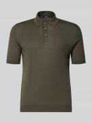 GRAN SASSO Slim Fit Poloshirt aus reiner Seide in Oliv, Größe 50