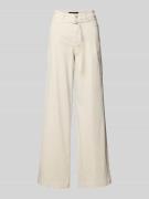 Marc Cain Wide Leg Hose mit Gürtel in Sand, Größe 34