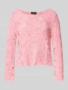 monari Strickshirt mit Häkelspitze Modell 'Cornelly' in Altrosa, Größe...