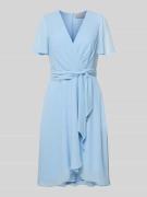 Christian Berg Cocktail Knielanges Cocktailkleid in Wickel-Optik in Sk...