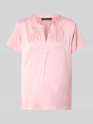 Betty Barclay Blusenshirt aus Satin mit V-Ausschnitt in Rose, Größe 40