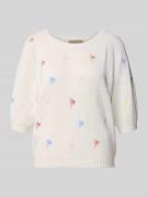 Smith and Soul Pullover mit Raglanärmeln und Motiv-Stitching in Offwhi...